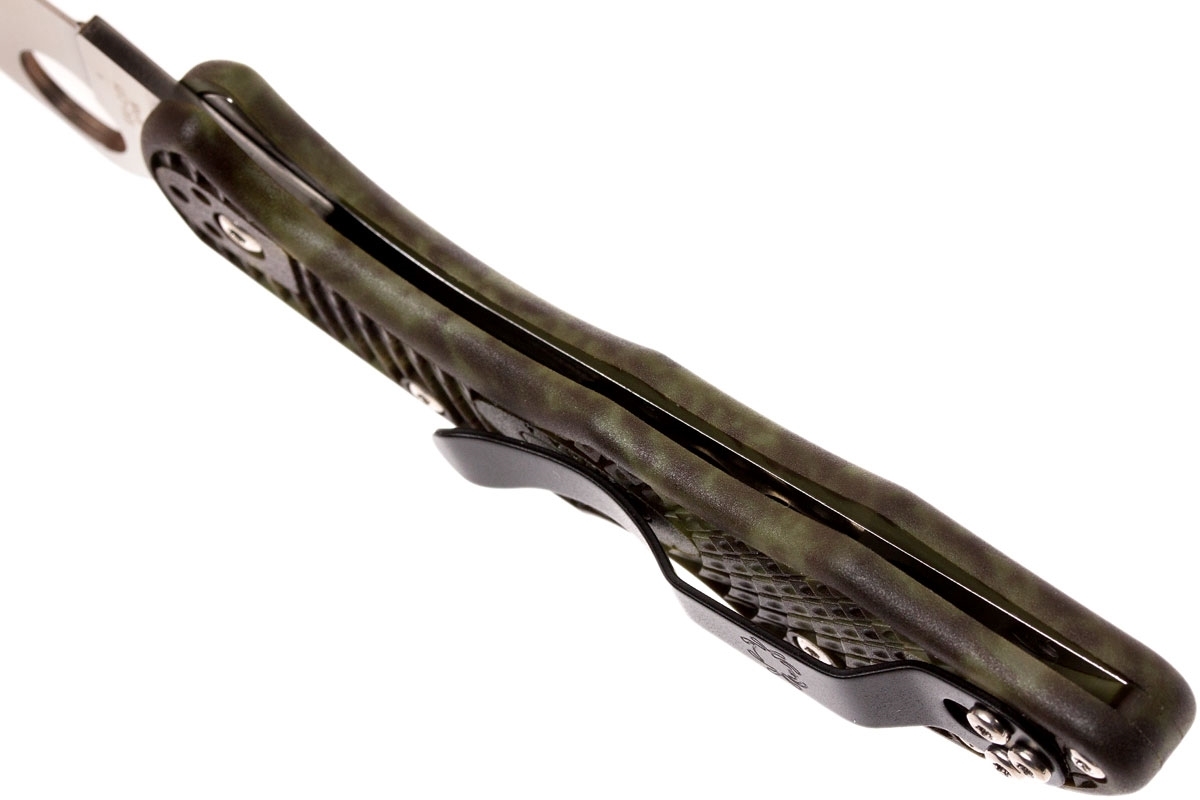 Нож складной Delica 4 Lightweight Spyderco 11ZFPGR, сталь VG-10 Satin Plain, рукоять термопластик FRN, (Zoom Green) зелёный - фото 9
