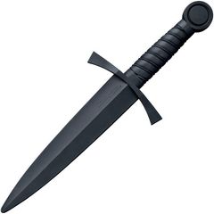 Фото Тренировочный кинжал Cold Steel Medieval Training Dagger 25.4 см, santoprene, рукоять кратон, черный