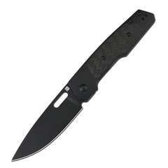 Фото Складной нож Artisan Cutlery Gambit, сталь S90V, рукоять титан/карбон, черный