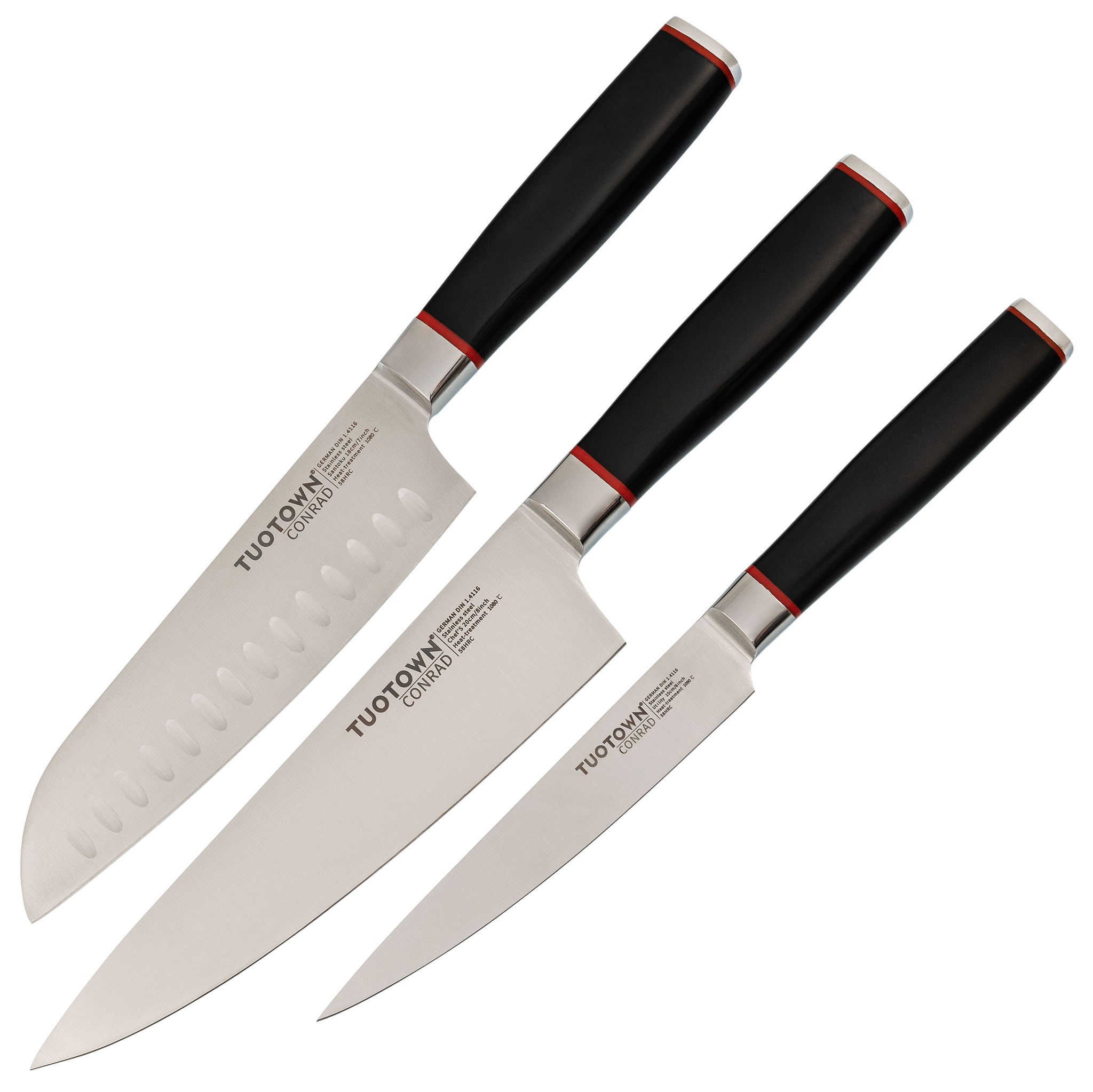 Набор из 3-х кухонных ножей, Tuotown серия CONRAD