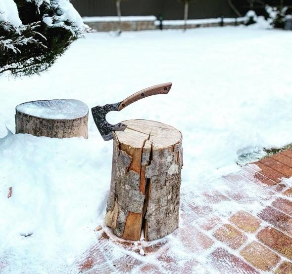 фото Топорик кованый викинг малый, сталь 65г, рукоять дерево шашлычные наборы
