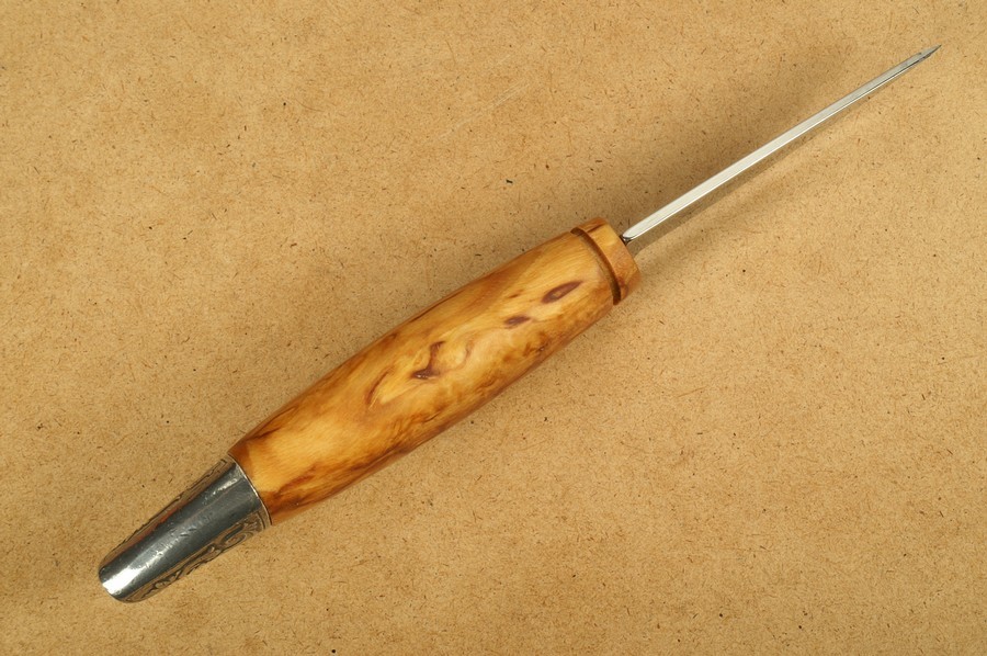 Нож с фиксированным клинком Brusletto Renessanse, сталь Sandvik 12C27, рукоять карельская береза от Ножиков