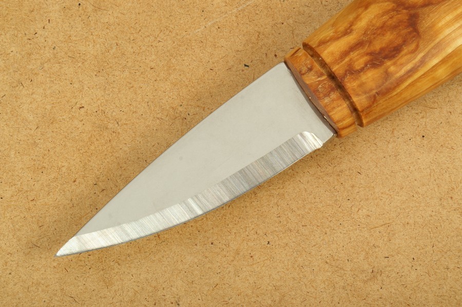 Нож с фиксированным клинком Brusletto Renessanse, сталь Sandvik 12C27, рукоять карельская береза от Ножиков