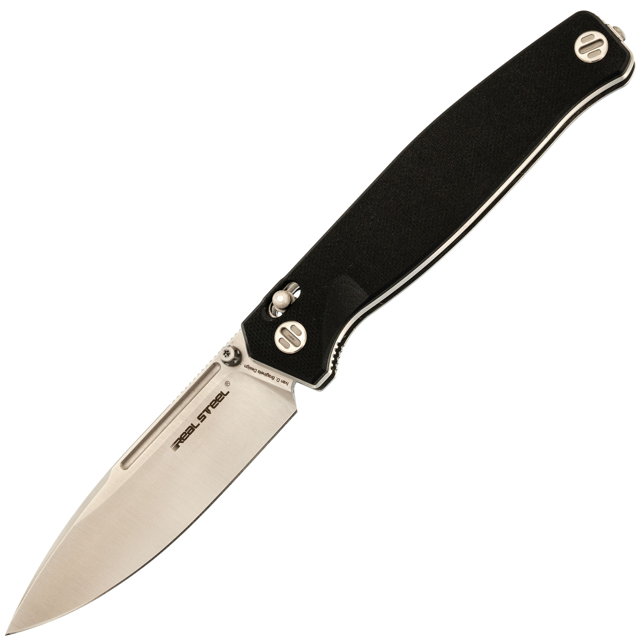Складной нож RealSteel Huginn, сталь VG-10, рукоять Black G10 - фото 1