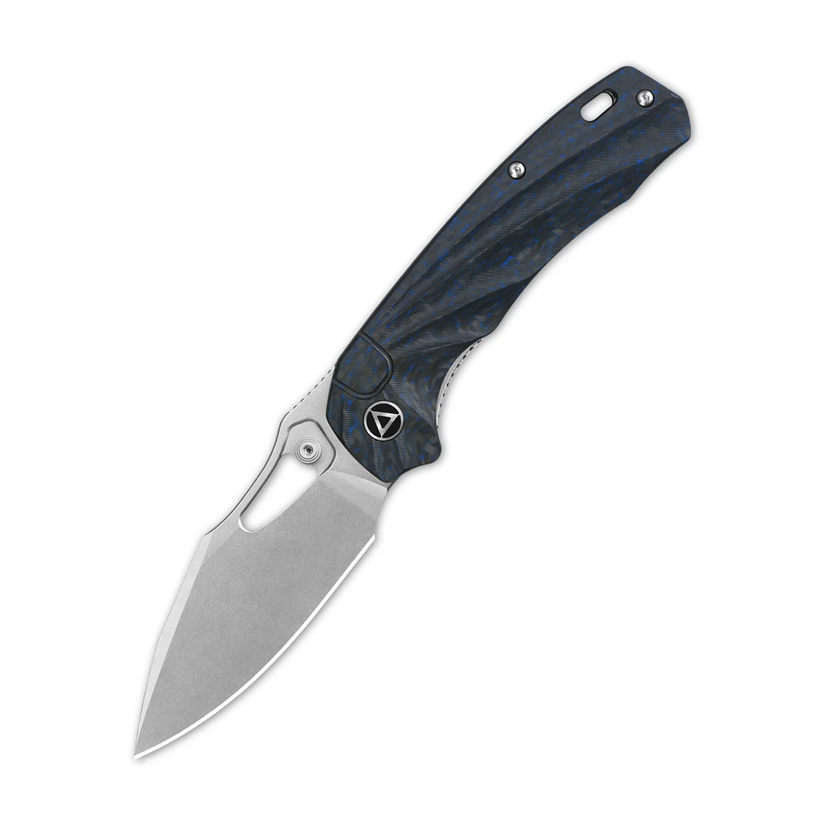 Складной нож QSP Hornbill 8.3 см, сталь Sandvik S35VN, рукоять карбон, черно-синий