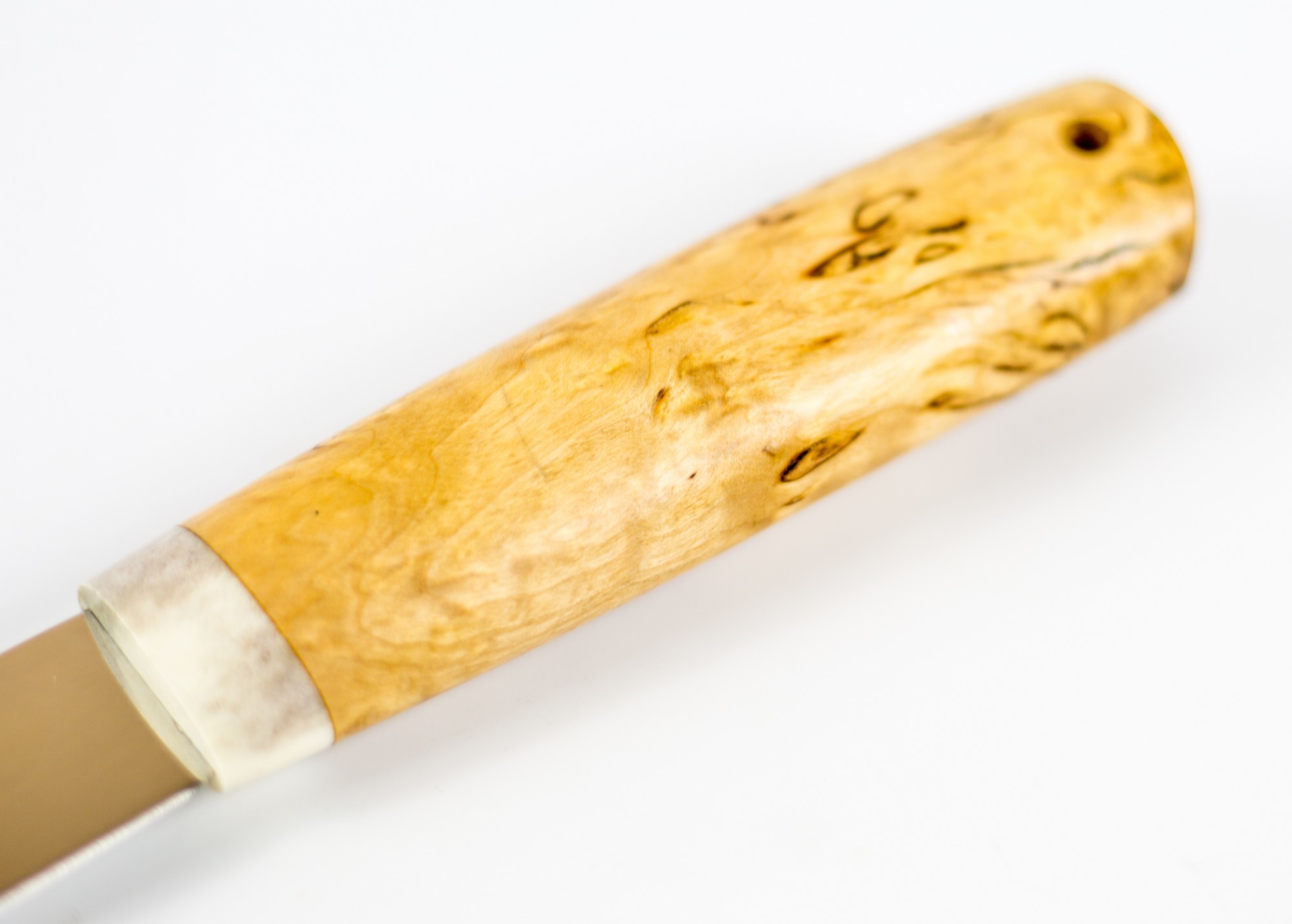 фото Нож якутский, сталь 110х18, рукоять карельская береза ножи крутова