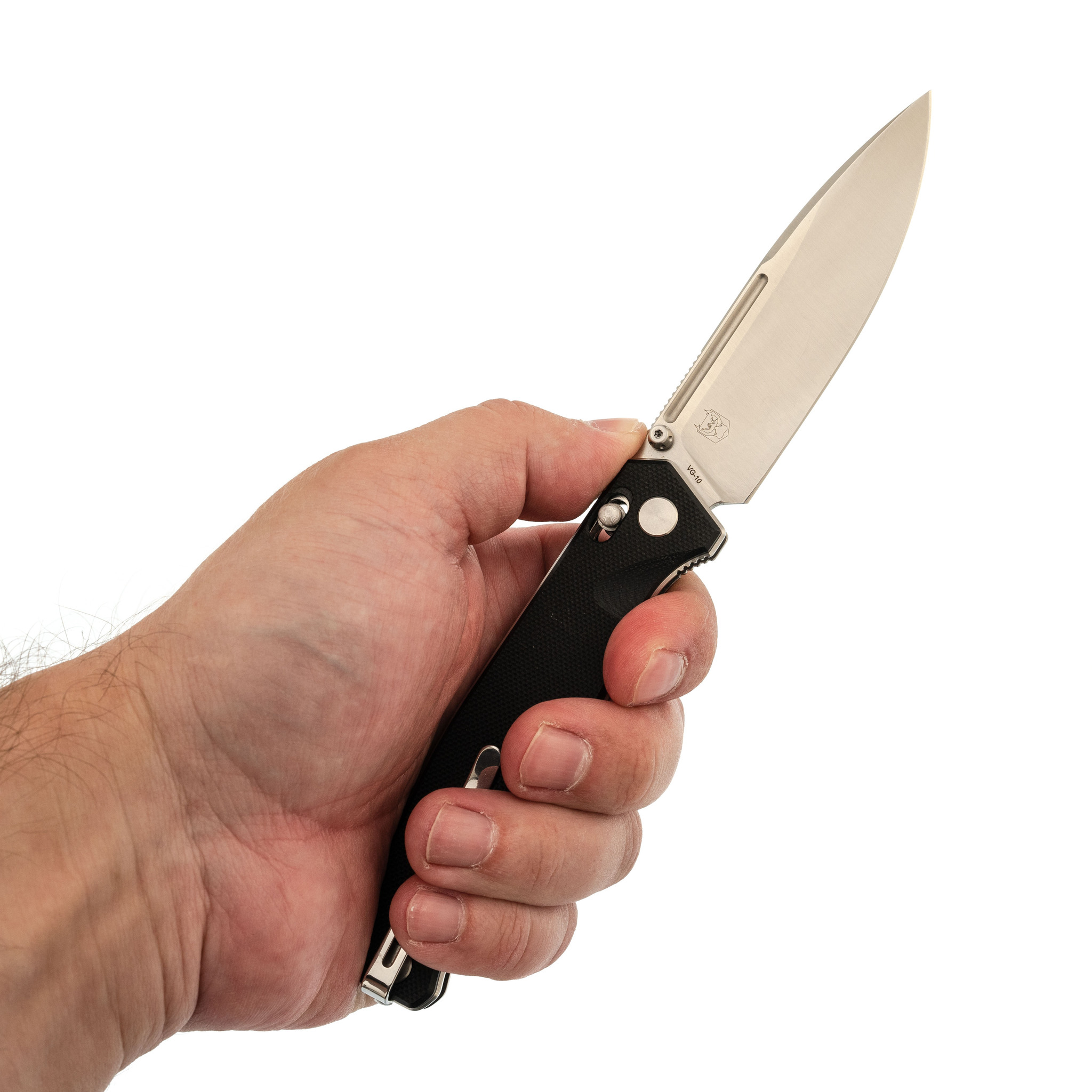 Складной нож RealSteel Huginn, сталь VG-10, рукоять Black G10 - фото 9