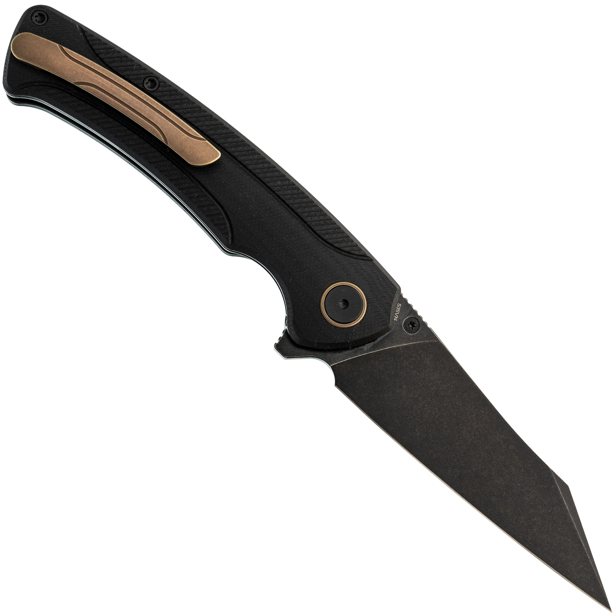 Складной нож Trivisa Lynx-03B, сталь S35VN, рукоять G10, черный - фото 3