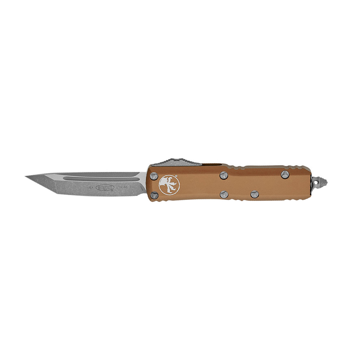 

Автоматический нож Microtech UTX-85 S/E, сталь M390, рукоять алюминий, коричневый