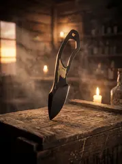 Фото Скелетный нож Special Knives BULL, сталь AUS-8, черный