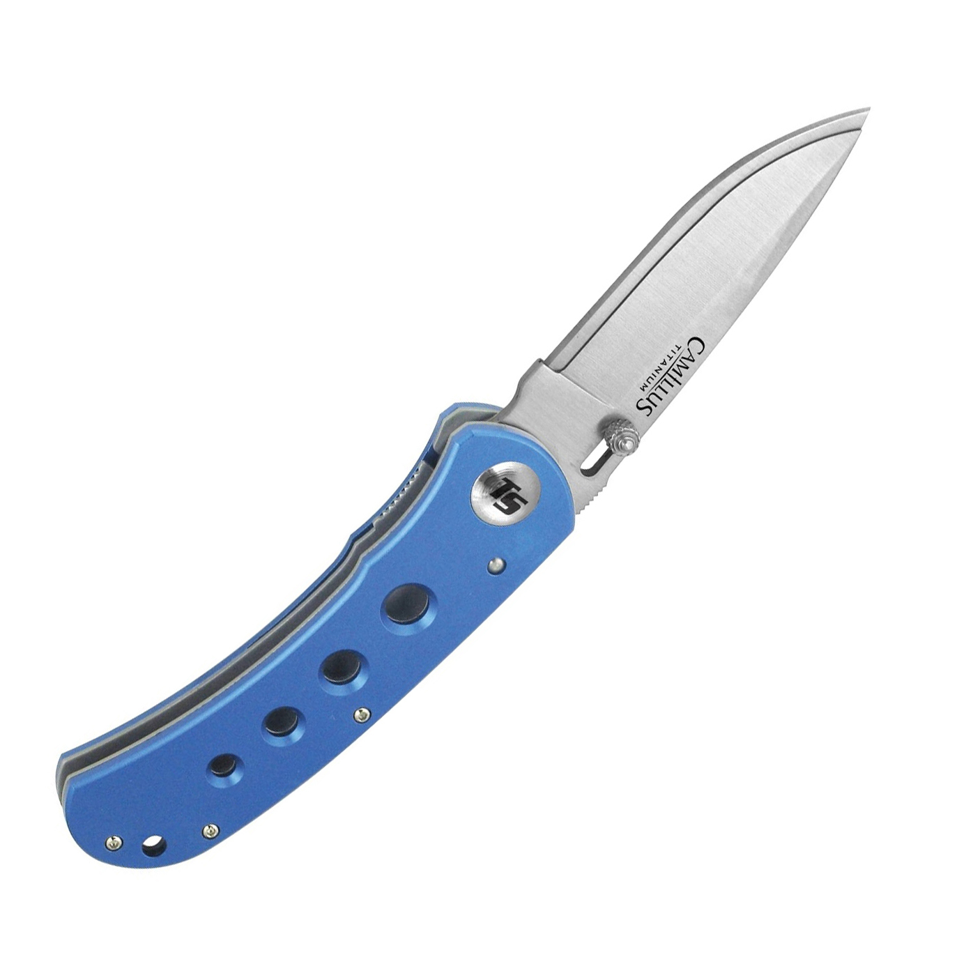 фото Нож складной со сменным лезвием клинка camillus tigersharp®, сталь 420j2, рукоять 6061 t-6 aluminium, синий