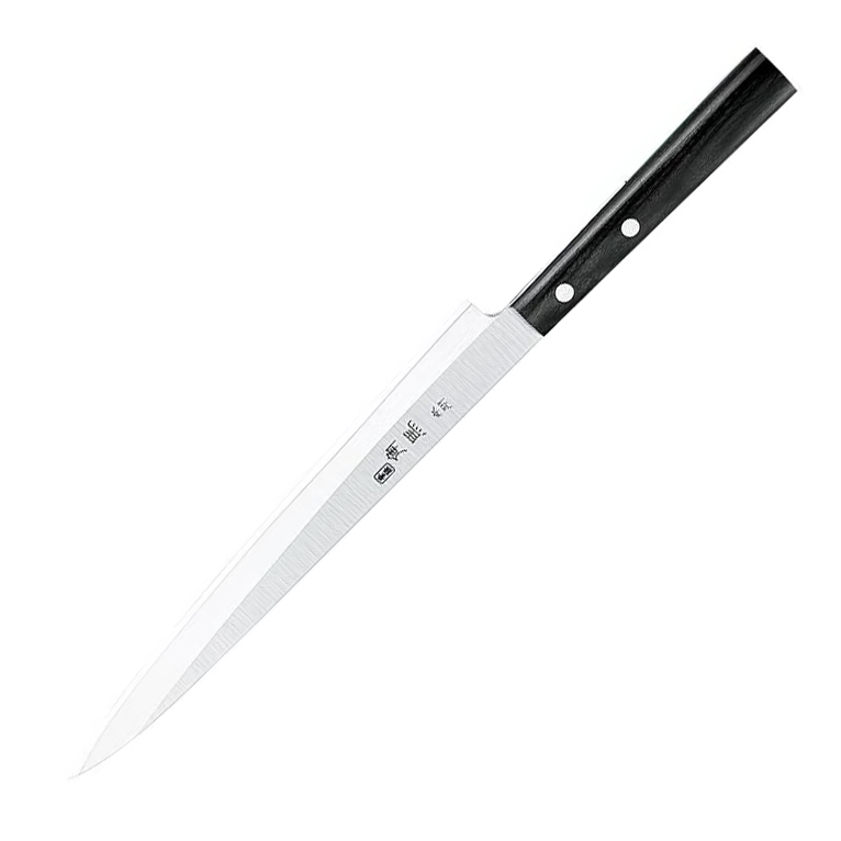 Нож кухонный для суши Shimomura Янагиба, сталь DSR1K6, рукоять дерево пакка