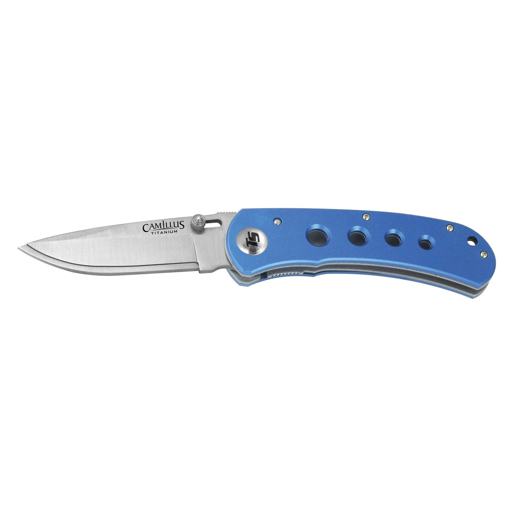 фото Нож складной со сменным лезвием клинка camillus tigersharp®, сталь 420j2, рукоять 6061 t-6 aluminium, синий