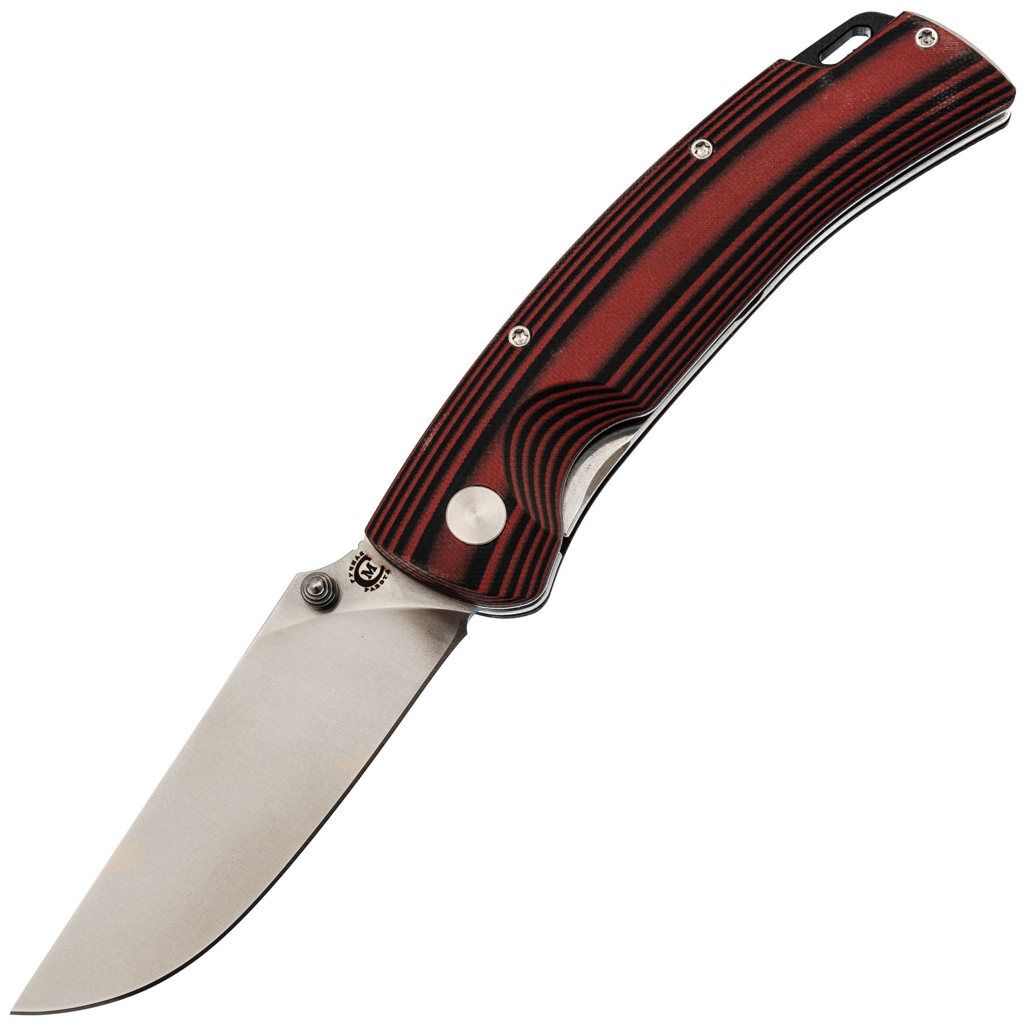 Складной нож Аляска, сталь VG-10, рукоять G10 черно-красная