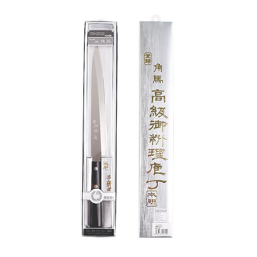 фото Нож кухонный для суши shimomura янагиба, сталь dsr1k6, рукоять дерево пакка