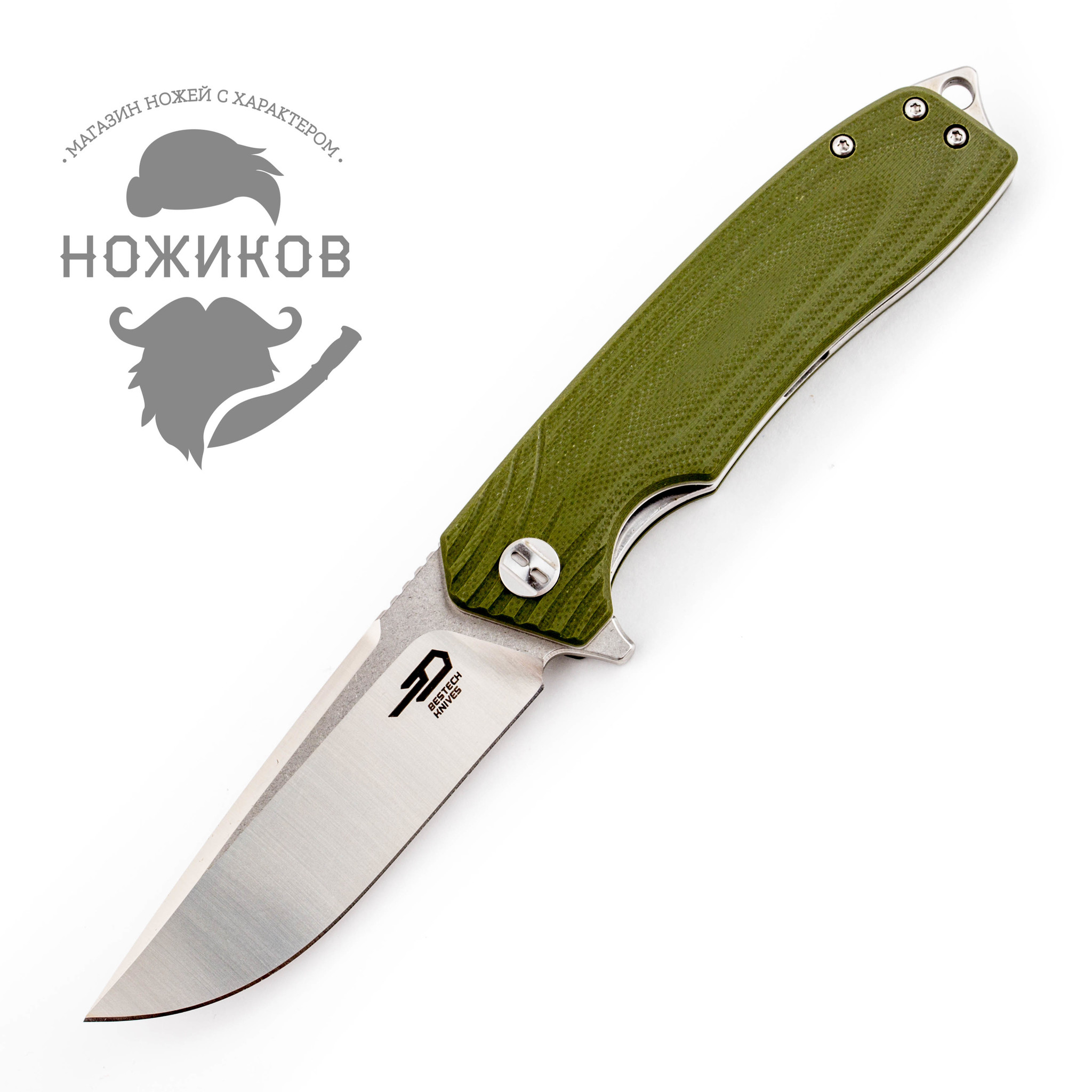 Складной нож Bestech Lion, D2, Зеленый складной нож bestech knives ascot d2 черно синий карбон