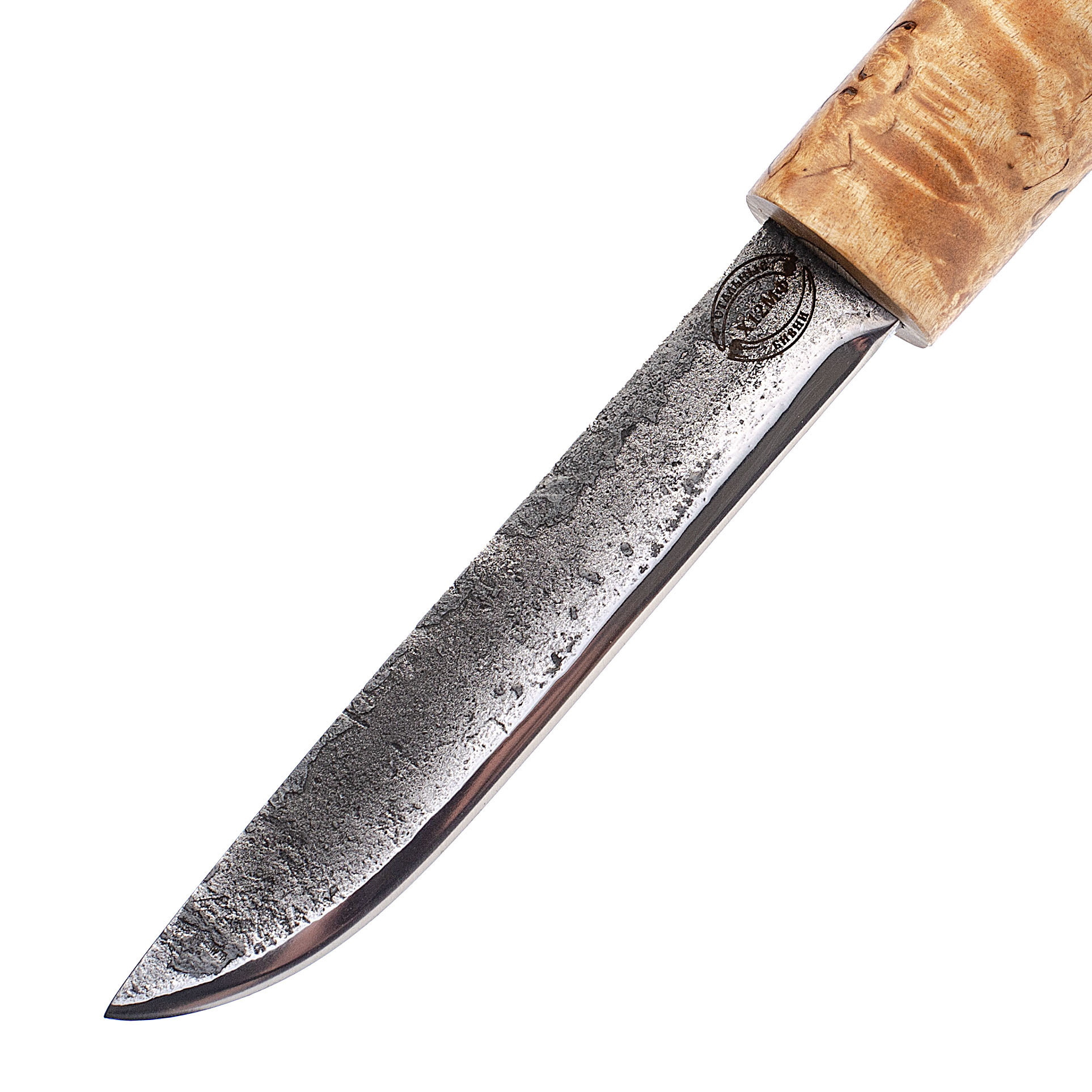 Нож Ханты-Манси в деревянных ножнах, сталь Х12МФ, берёзовый кап, венге-береста - фото 3