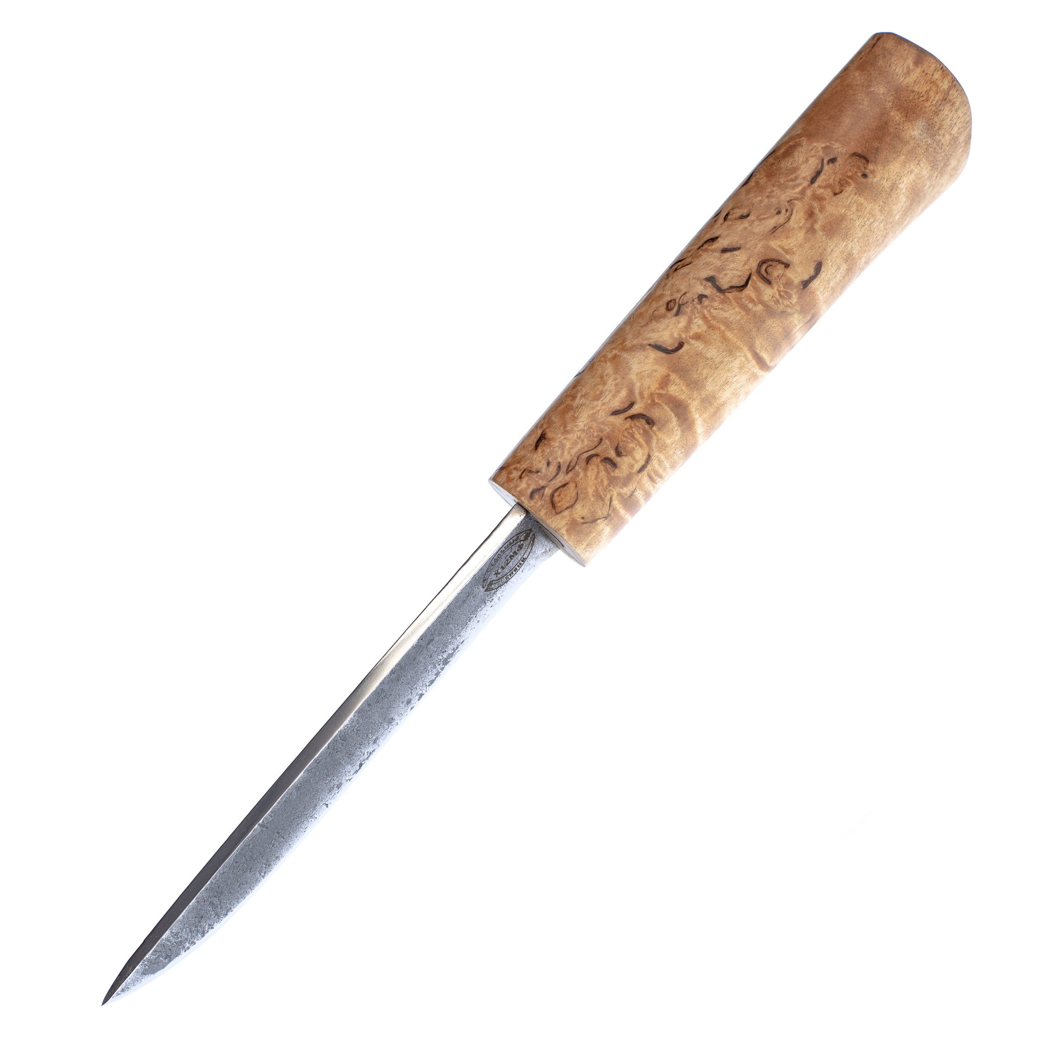 Нож Ханты-Манси в деревянных ножнах, сталь Х12МФ, берёзовый кап, венге-береста - фото 5