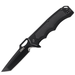Фото Складной нож CRKT 7050 Septimo, сталь 8Cr13MoV Black Oxide Finish Combo Edge, рукоять алюминий/резиновые вставки