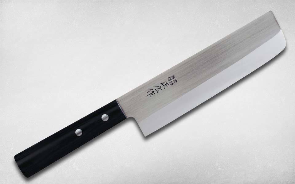 Нож кухонный Усуба 165 мм, Masahiro, 10632, сталь Molybdenum Vanadium, стабилизированная древесина, чёрный от Ножиков