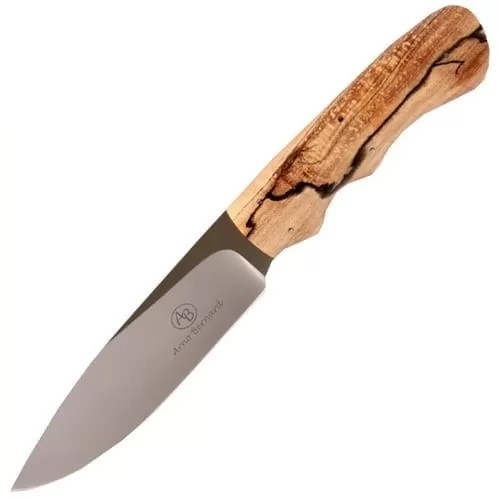 Нож с фиксированным клинком Arno Bernard Cheetah, сталь N690, рукоять Spalted Maple