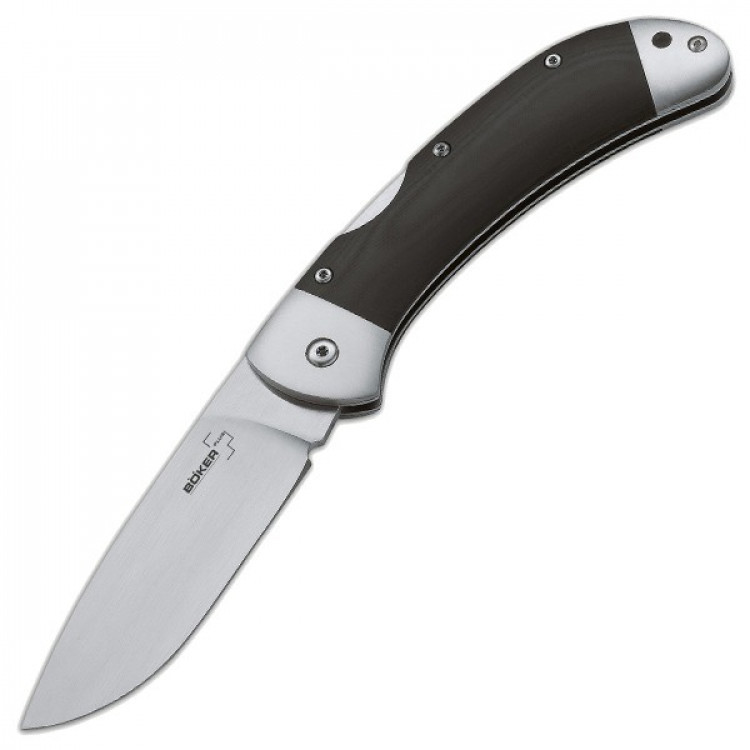Нож складной 3000 Lightweight Boker Plus 01BO187, сталь 440С Satin Plain, рукоять титан/стеклотекстолит G10, чёрный