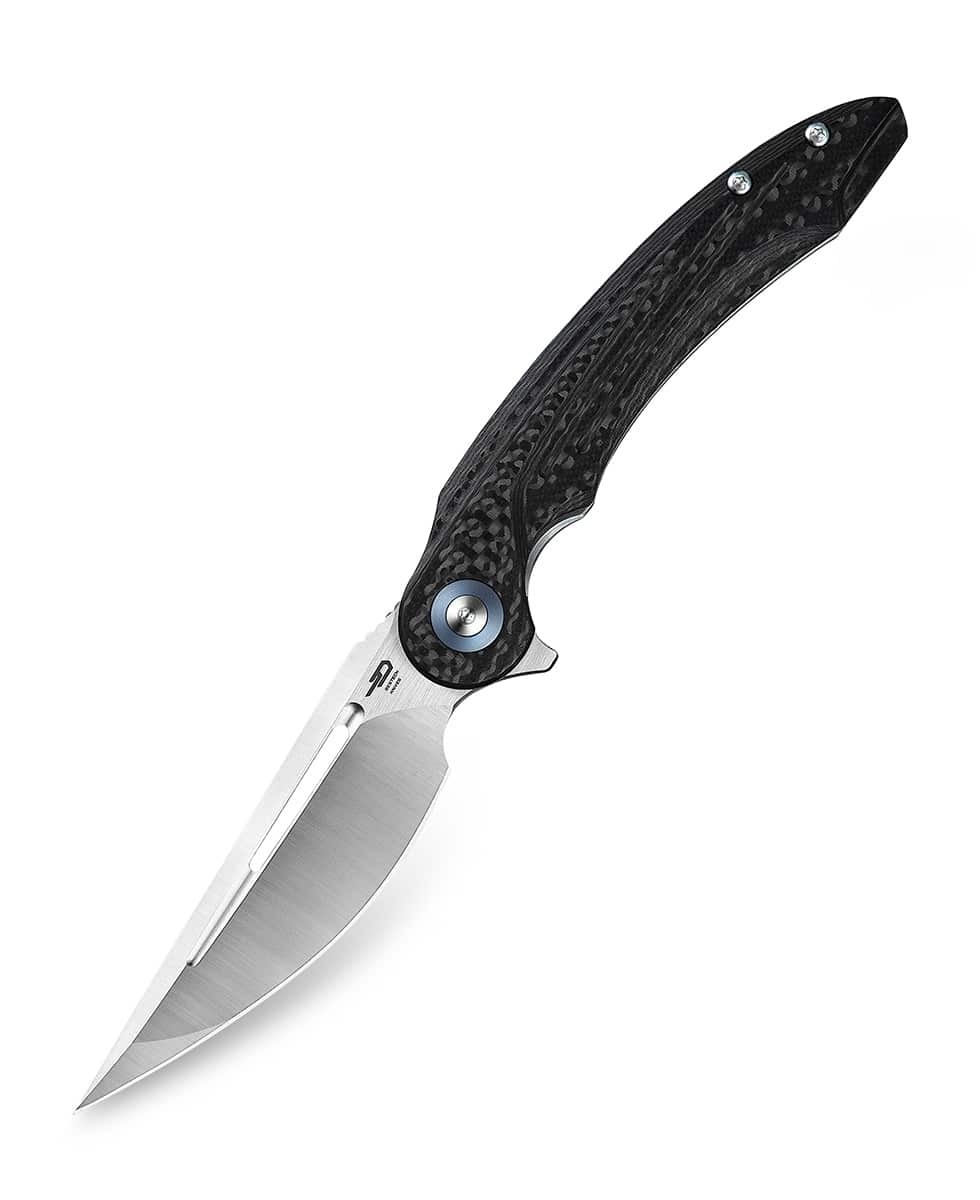 Складной нож Bestech Irida, сталь Sandvik 14C28N, рукоять G10/carbon, черный