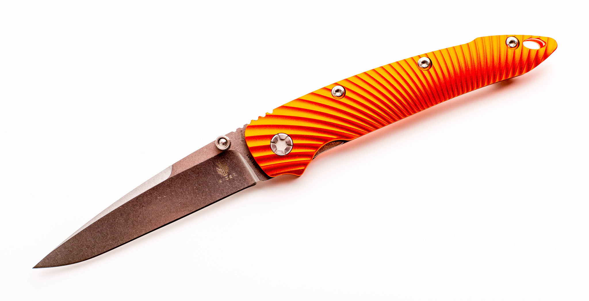 Складной нож Kizer Sliver, порошковая сталь CPM-S35VN, рукоять алюминий, оранжевый от Ножиков