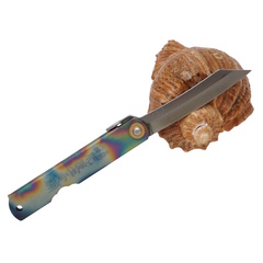 Фото Складной нож Nagao Higonokami Titanium Rainbow, 80мм, сталь VG10, рукоять титан