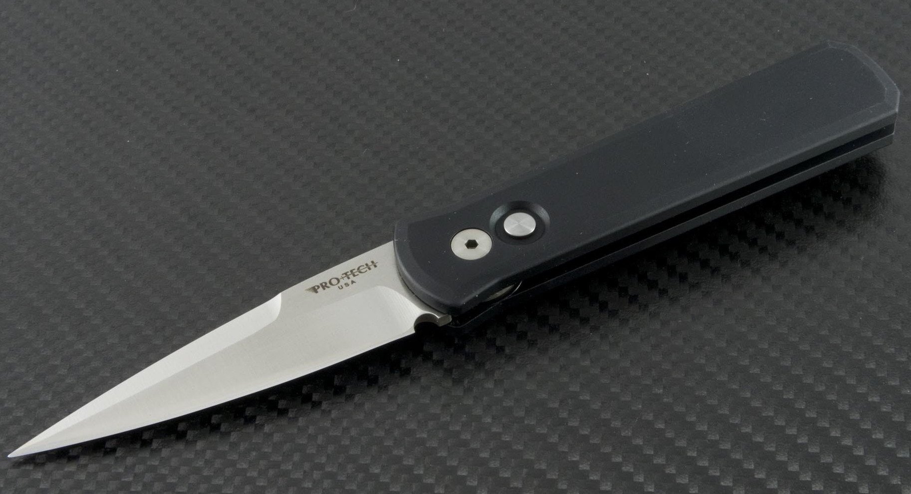 Автоматический складной нож Pro-Tech 1721 The Don, сталь Satin Finish 154CM, рукоять алюминий, черный - фото 1