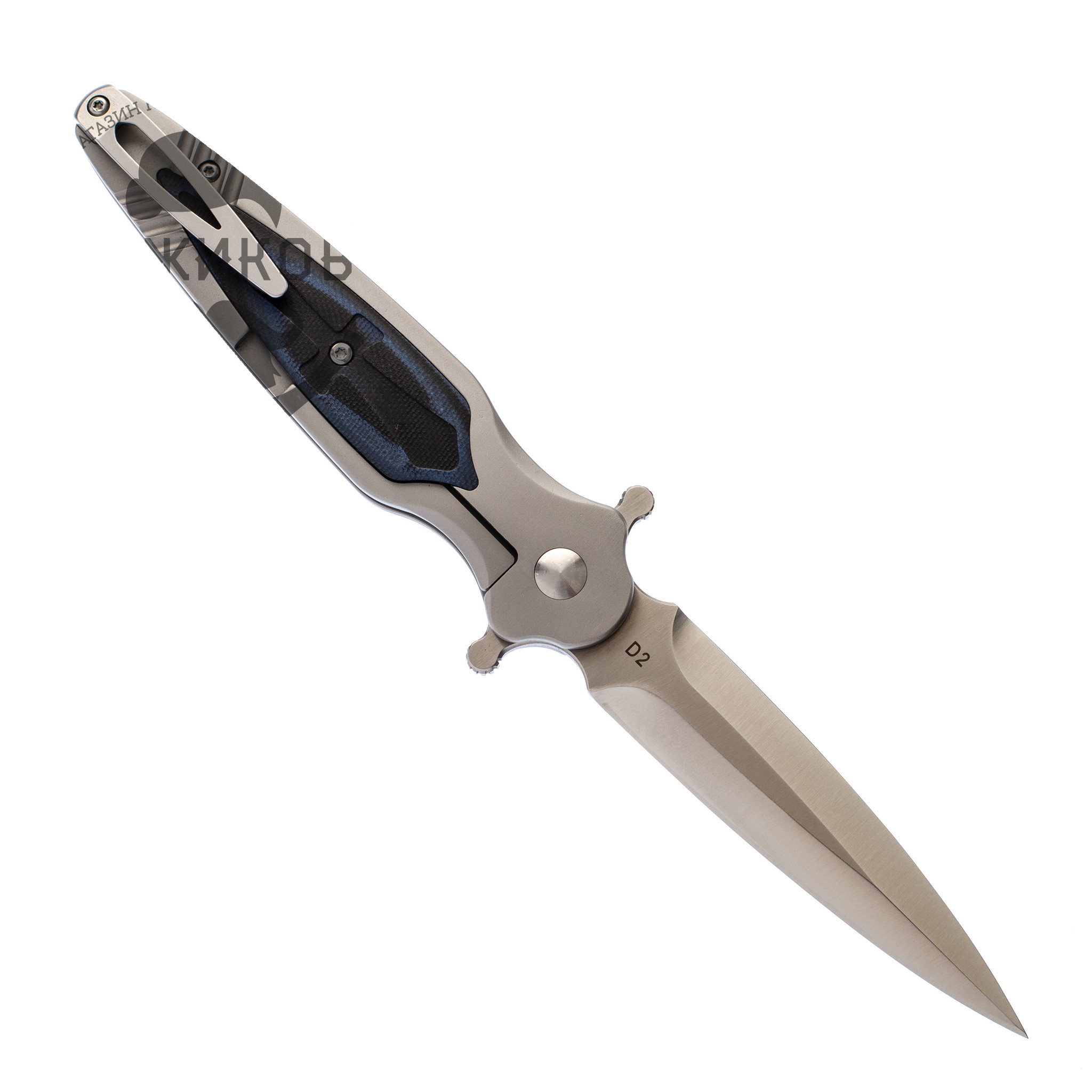 Складной нож Магистр 3-1, сталь D2, вставка G10 Blue - фото 4