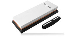 Фото Камень точильный 1000/3000 Grid, с держателем угла заточки HT1011, Hatamoto