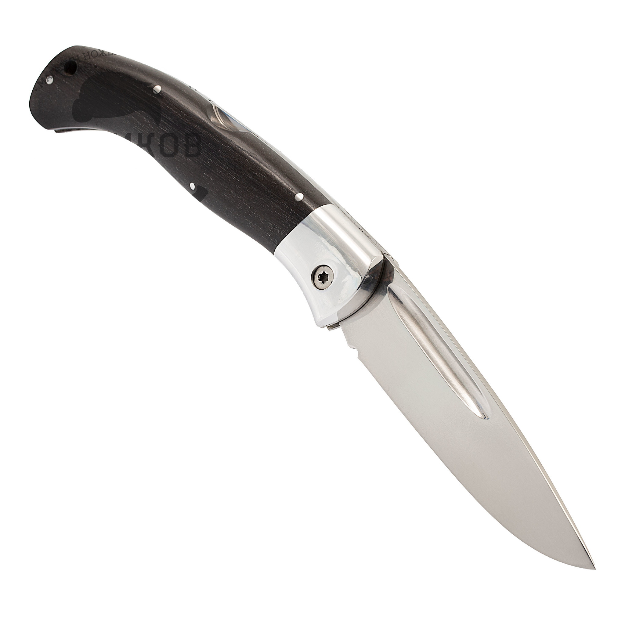 Складной Якутский нож, сталь Х12МФ, граб - фото 6