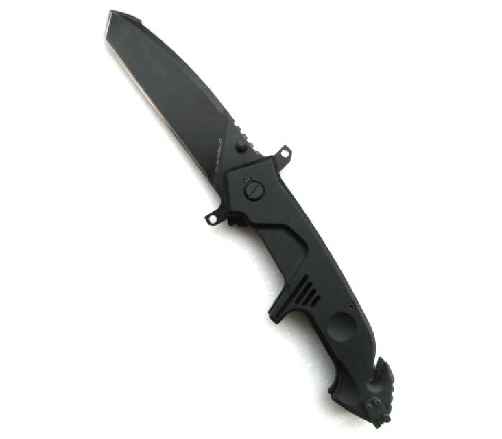 Складной нож Extrema Ratio MF3 Ingredior Tanto Black With Belt Cutter (со стропорезом), сталь N690, рукоять черный антикородал (алюминиевый сплав)