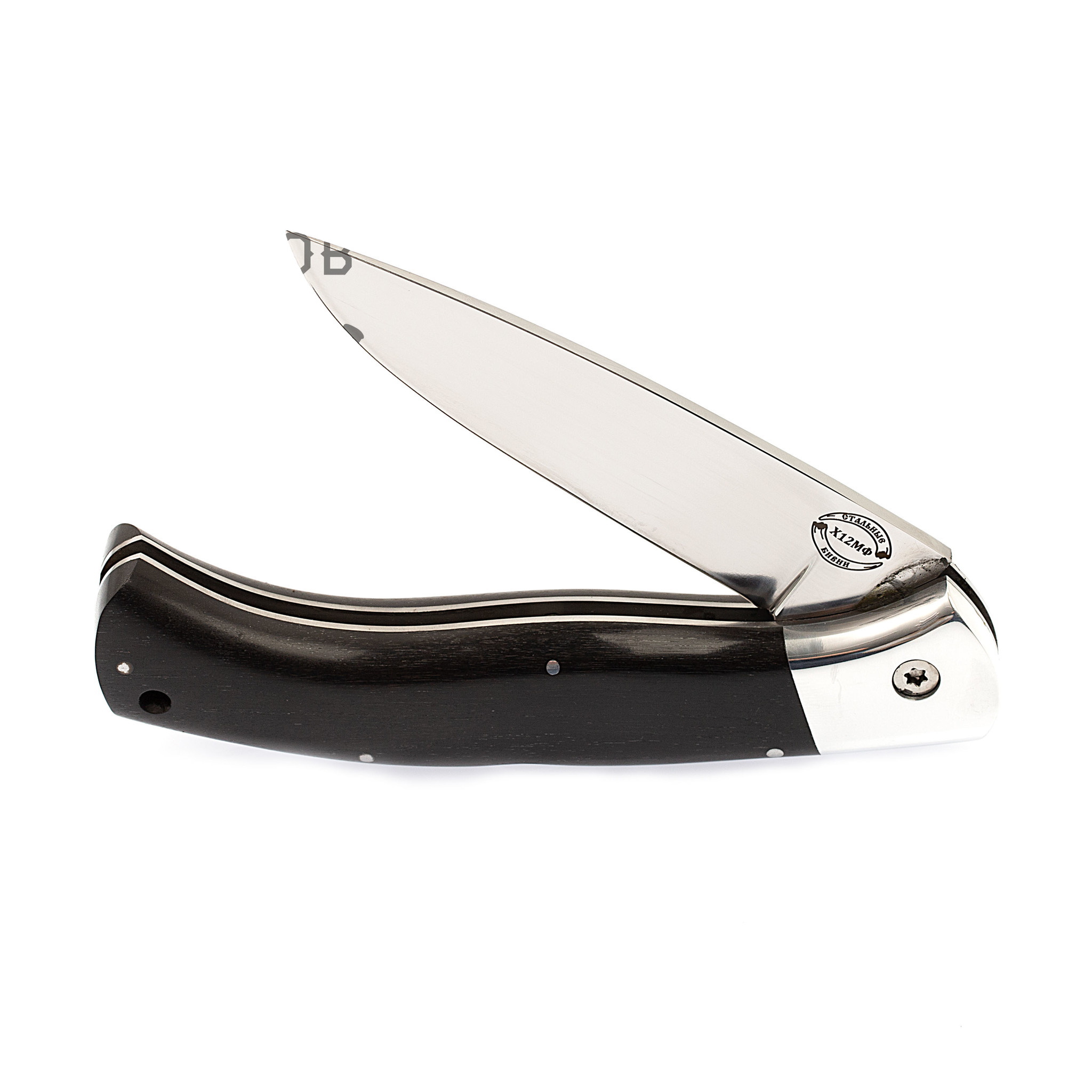 Складной Якутский нож, сталь Х12МФ, граб - фото 7