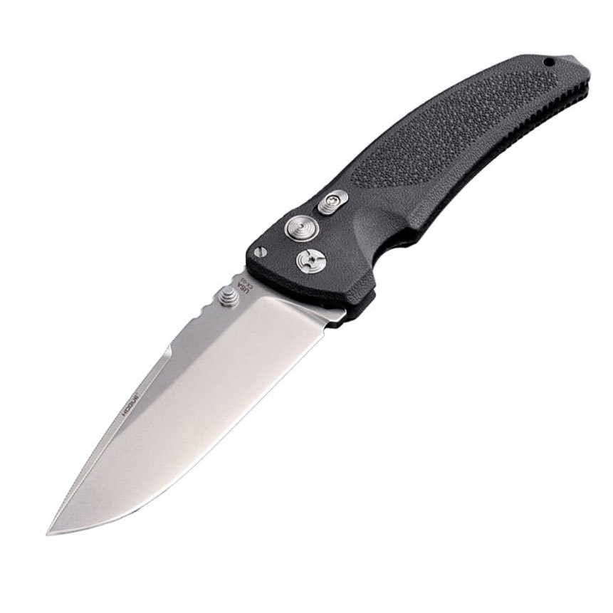 Нож складной Hogue EX-03 Stone-Tumbled Drop Point, сталь 154CM, рукоять инженерный пластик, чёрный