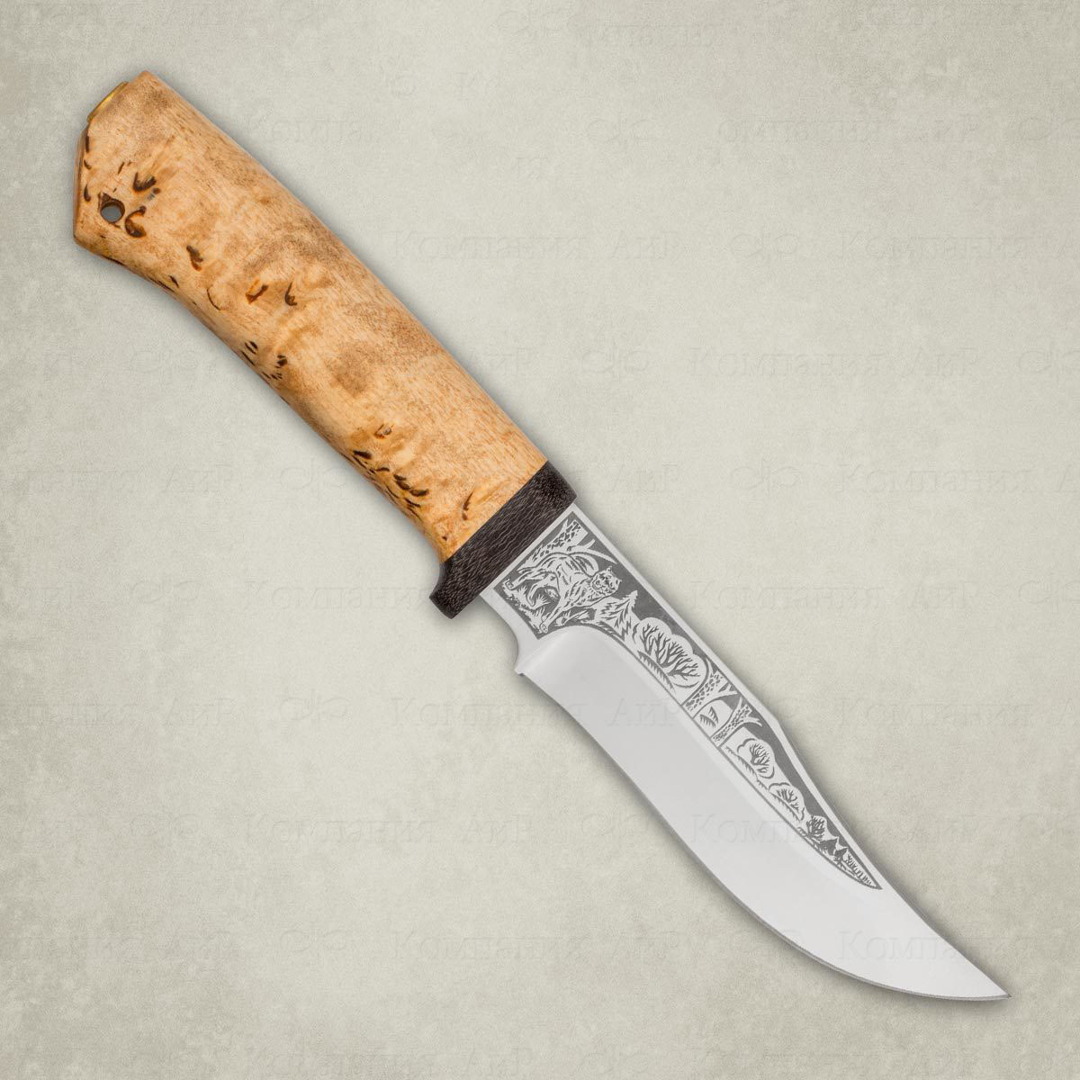 Нож Клычок-1, карельская береза, 95х18 нож туристический аир засапожный 2 сталь 95х18 рукоять карельская береза