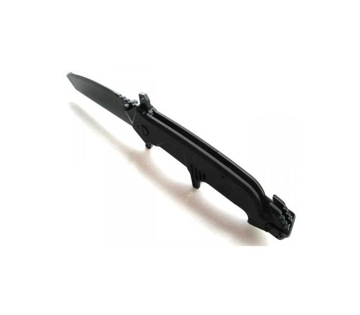 Складной нож Extrema Ratio MF3 Ingredior Tanto Black With Belt Cutter (со стропорезом), сталь N690, рукоять черный антикородал (алюминиевый сплав) - фото 6