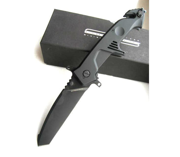 Складной нож Extrema Ratio MF3 Ingredior Tanto Black With Belt Cutter (со стропорезом), сталь N690, рукоять черный антикородал (алюминиевый сплав) - фото 8