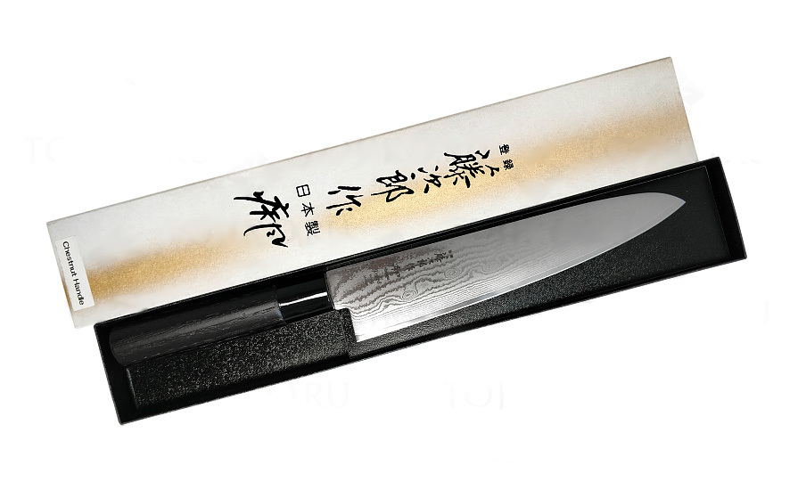 Нож Шефа Shippu, Tojiro, FD-594, сталь VG-10, коричневый - фото 2