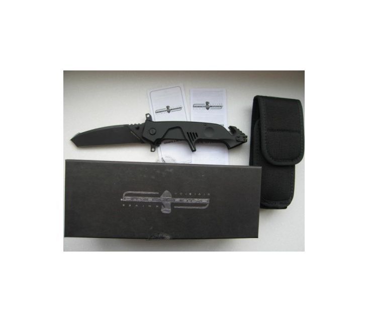 Складной нож Extrema Ratio MF3 Ingredior Tanto Black With Belt Cutter (со стропорезом), сталь N690, рукоять черный антикородал (алюминиевый сплав) - фото 9