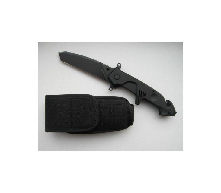 Складной нож Extrema Ratio MF3 Ingredior Tanto Black With Belt Cutter (со стропорезом), сталь N690, рукоять черный антикородал (алюминиевый сплав) - фото 10