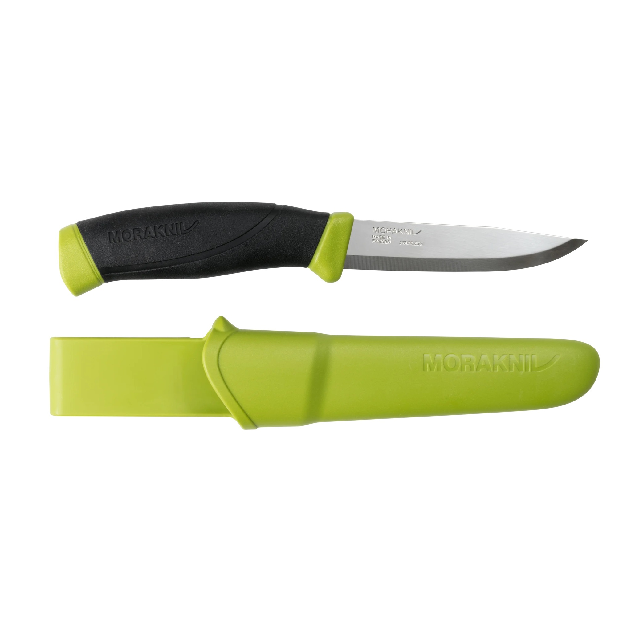 фото Нож с фиксированным лезвием morakniv companion, сталь sandvik 12c27, рукоять резина, olive green