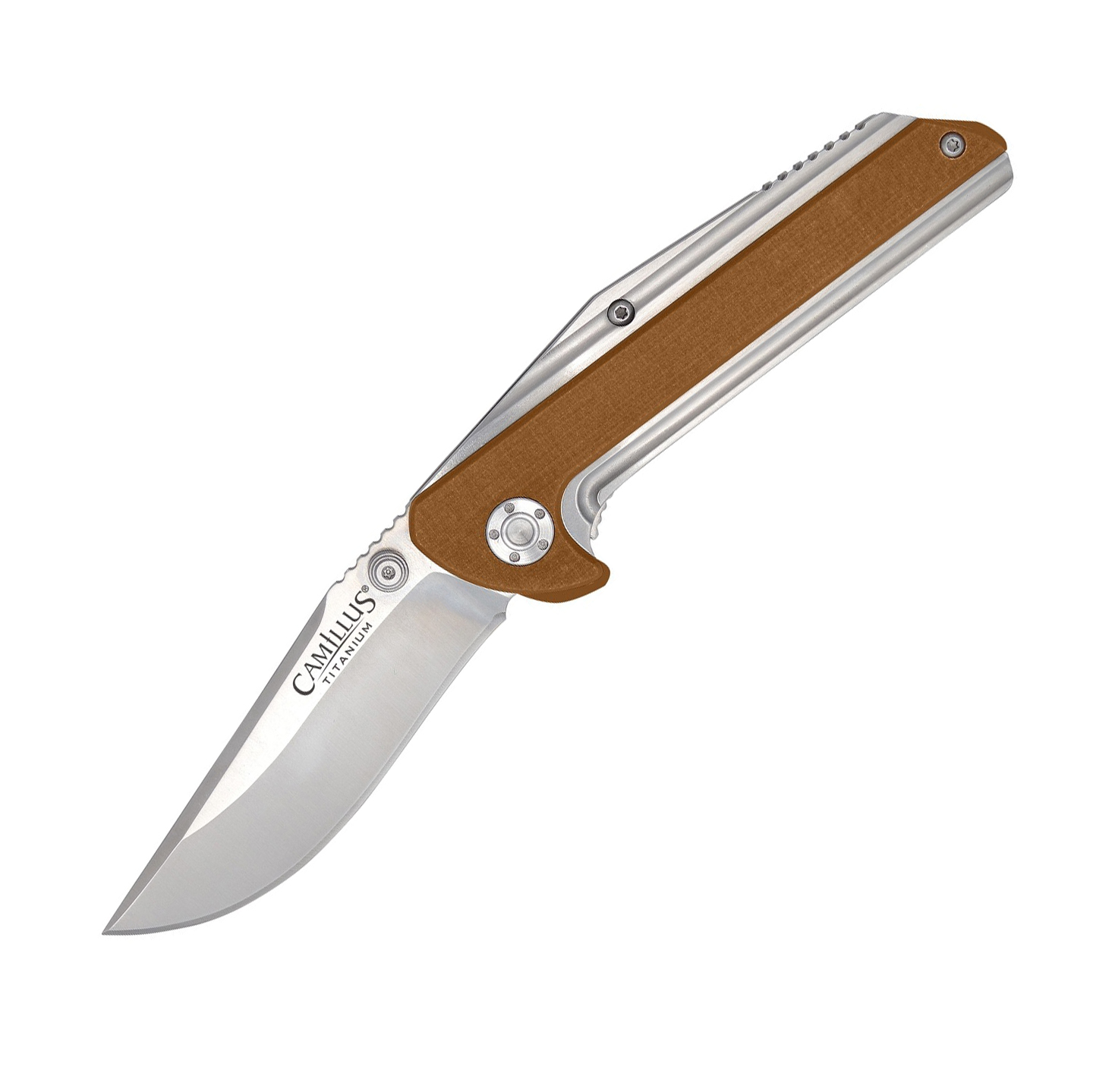 Нож складной Camillus Sevens, сталь AUS-8, рукоять нержавеющая сталь, стеклотекстолит G-10