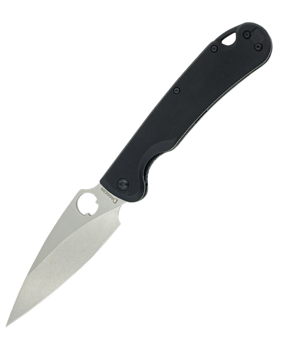 Складной нож Daggerr Sting Black SW, сталь D2 ножницы когтерезы с упором для пальца отверстие 6 мм зеленые с белым