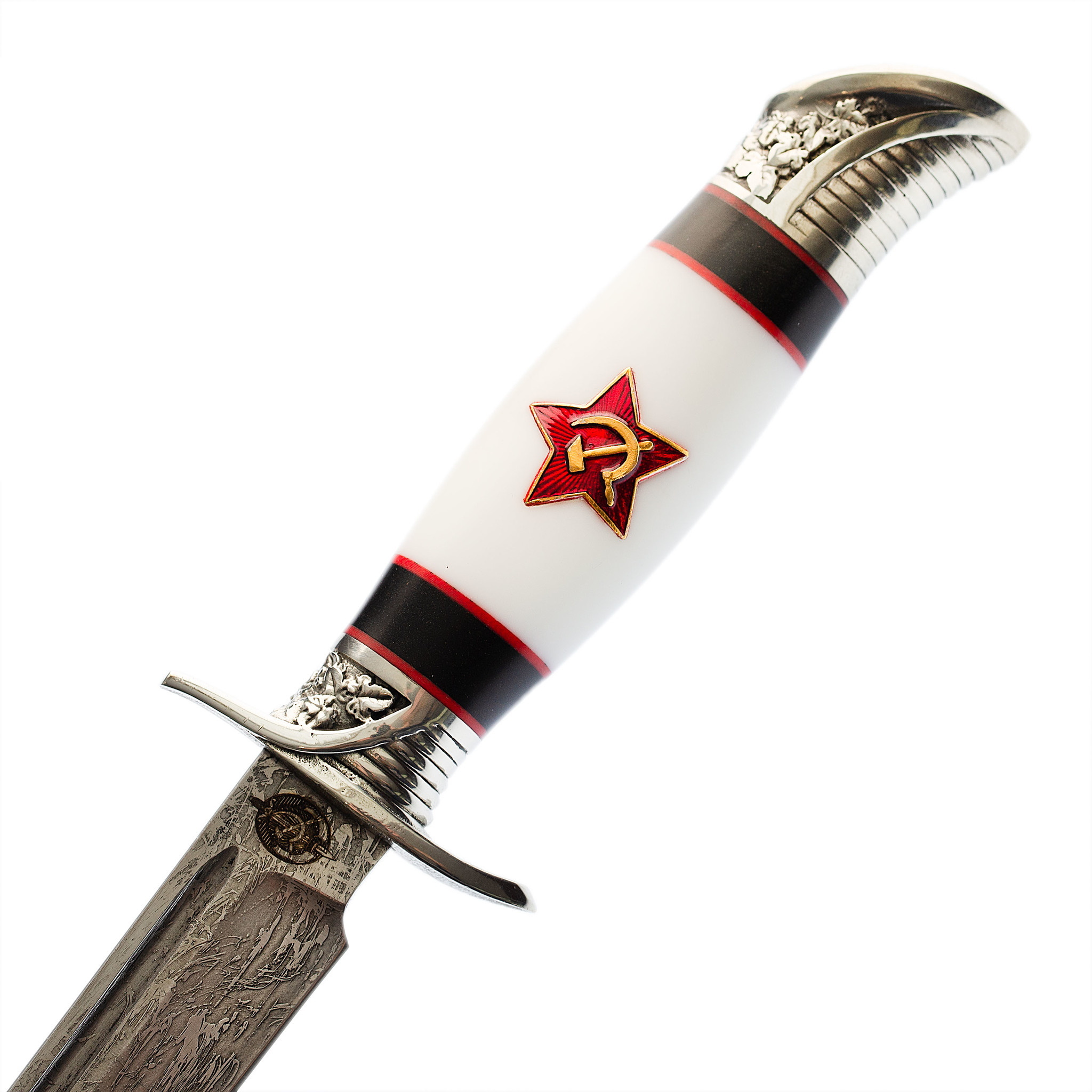 Нож Финка НКВД со звездой, сталь К340, белый акрил - фото 3