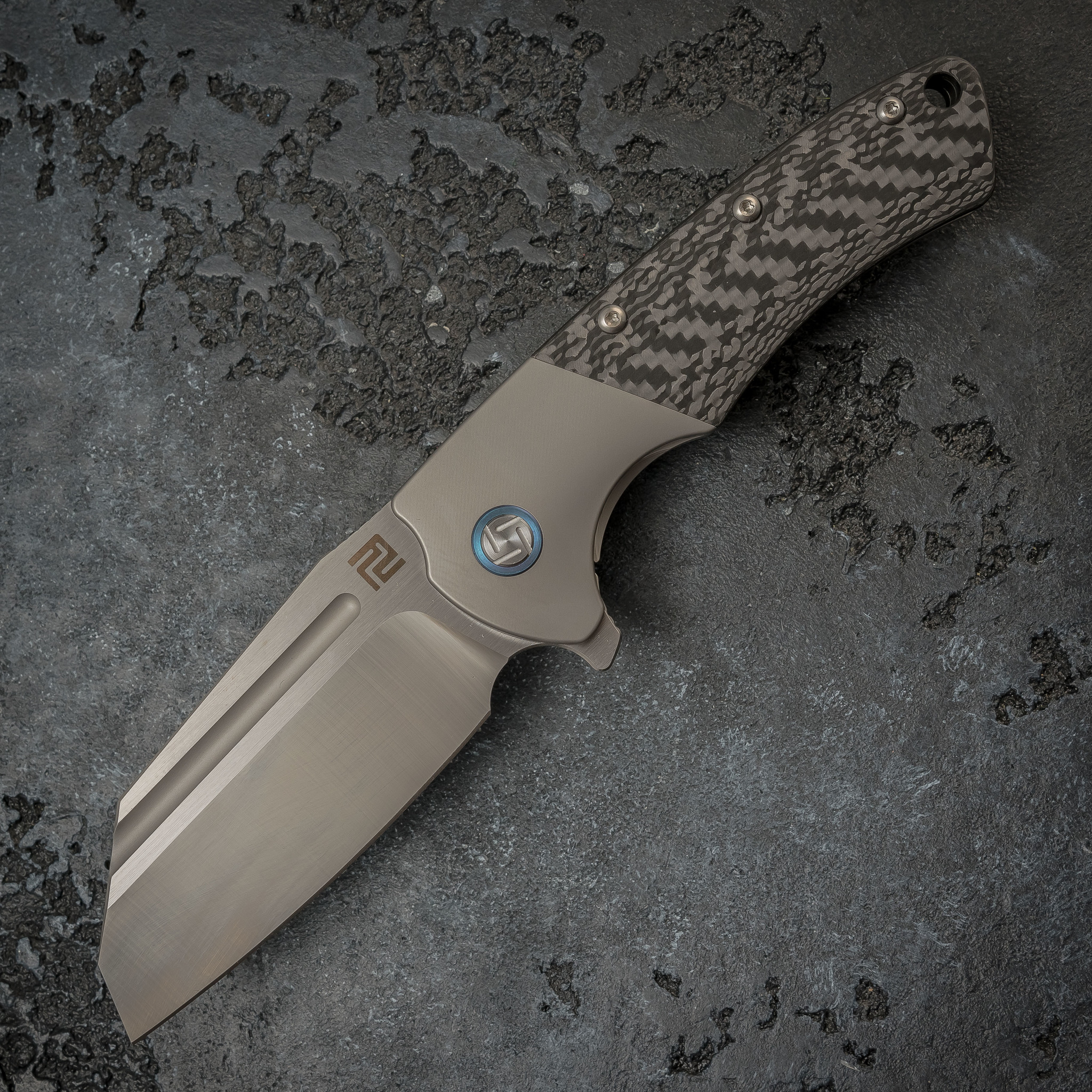 фото Складной нож artisan mastiff, сталь s35vn, титан artisan cutlery