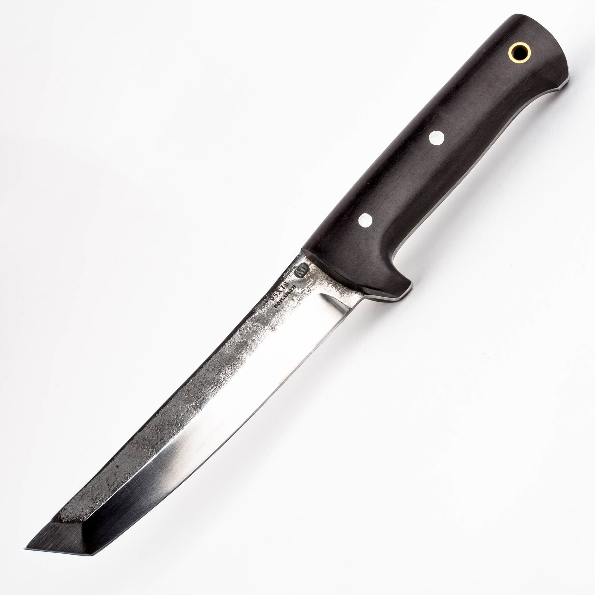 фото Нож тантоид mt-12, черный граб, сталь 95х18 ковка металлист
