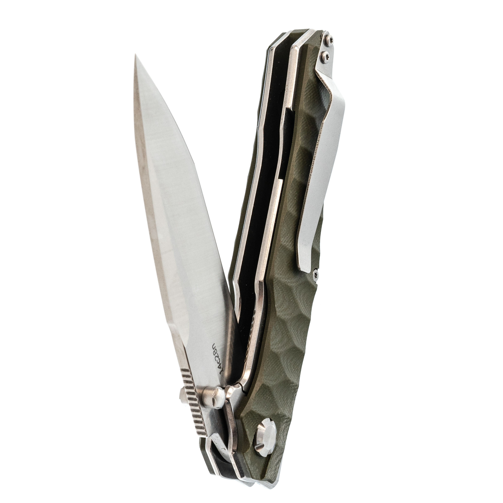Складной нож Eafengrow EF913, сталь 14C28N, рукоять G10, зеленый - фото 6