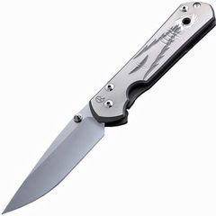 Фото Складной нож Chris Reeve Large Sebenza 21 Reverse Silver Contrast, сталь S35VN, рукоять титановый сплав